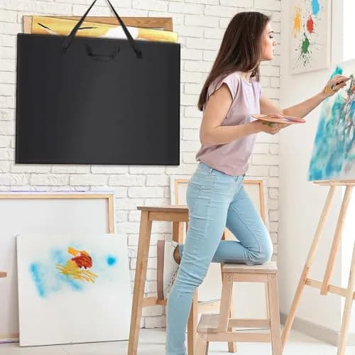 ZKOO Art Portfolio Bag 36 x 48 inch Black | Waterproof & Lightweight for Artwork thumbnail 8