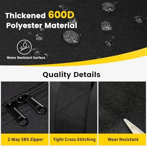 Vorspack 250L Extra Large Duffle Bag for Travel, Camping - Black | Heavy Duty Polyester with Padded Handle thumbnail 4