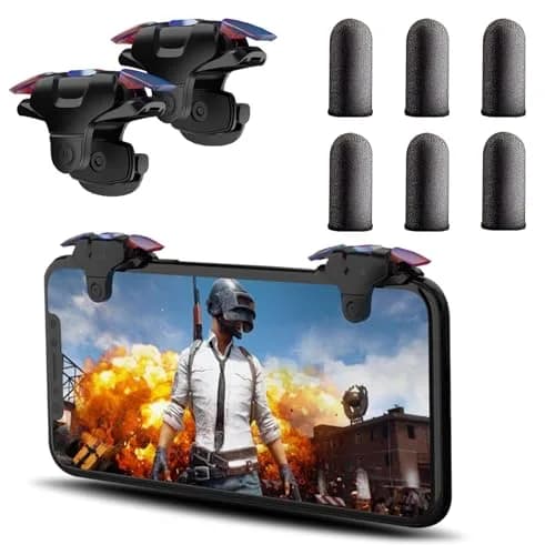 GOFOYO CK3 Mobile Triggers with 3 Pair Finger Sleeves | Responsive Gaming Controller for iPhone & Android Phones thumbnail 1