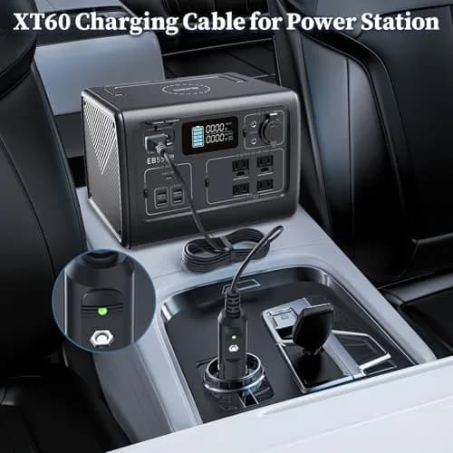 JATERSERN Car Charger for EF ECOFLOW Delta/River Power Cord 1.5M | Over-Voltage & Over-Load Protection thumbnail 2