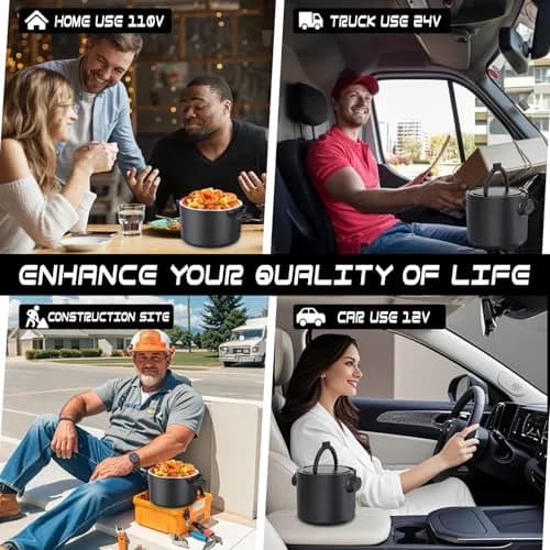 Budth Electric Lunch Box 1.5L | Portable Car & Office Food Warmer with Stainless Steel Container thumbnail 3