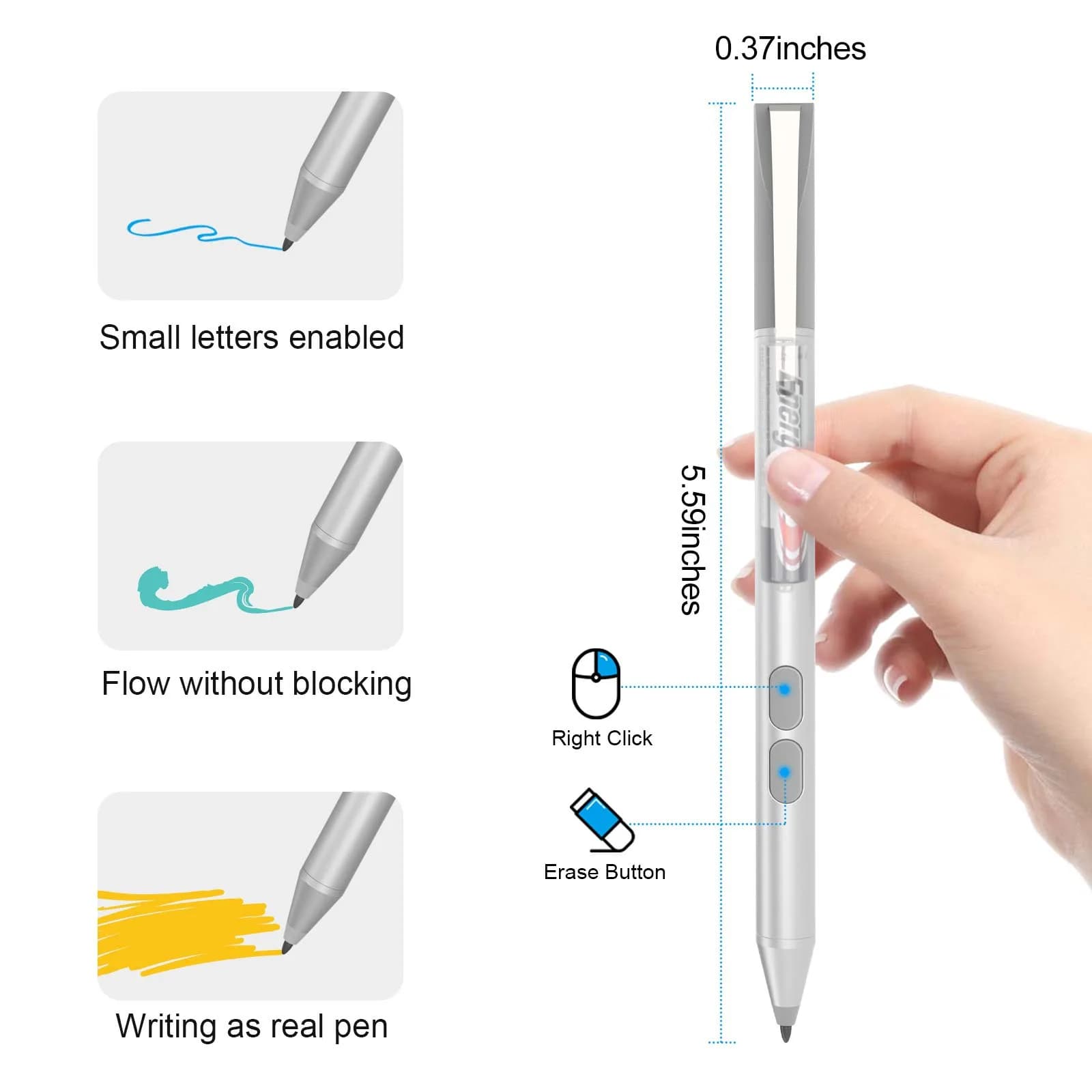 ANYQOO MPP Pen for HP Omnibook X Flip/Envy/Spectre/Pavilion x360 with 300-Day Battery | Platinum - view 5