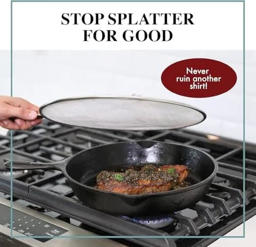 BergKoch Splatter Screen Set of 3 (9.5/11.5/13 Inch) Stainless Steel Grease Guard | Prevents Oil Splatter During Cooking thumbnail 8