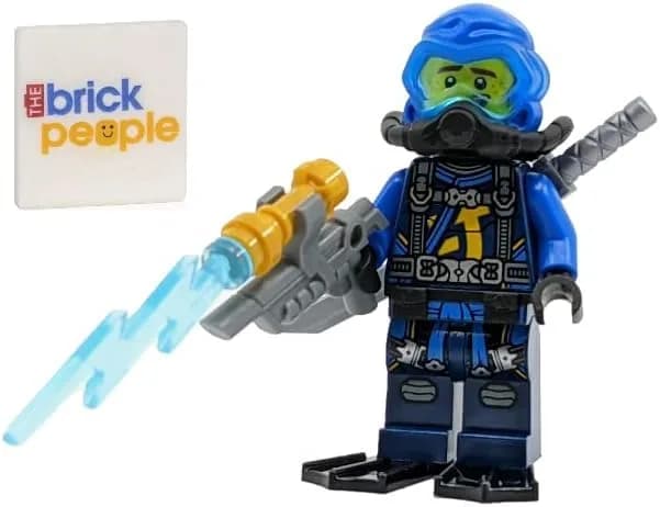LEGO Ninjago Seabound Jay Minifigure in Scuba Gear with Harpoon Lightning Gun | Authentic LEGO Toy for Kids 6+ thumbnail 1