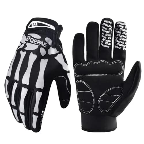 Azarxis Skeleton Gloves Reflective for Men Women | Anti Slip Bike Gloves Large thumbnail 1