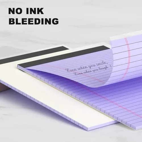 AILZFEI Pink Purple Small Legal Pad 5 x 8 Inch 6 Pack | College Ruled Paper Notepads with Sturdy Back thumbnail 4