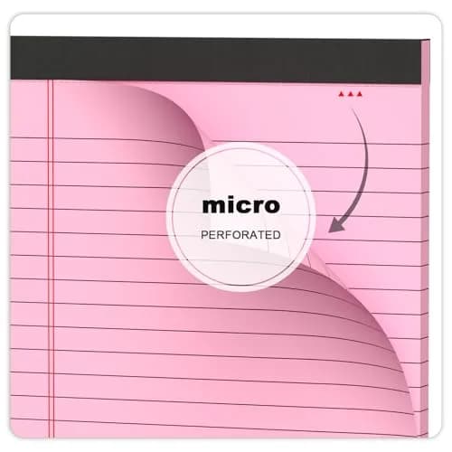 AILZFEI Pink Purple Small Legal Pad 5 x 8 Inch 6 Pack | College Ruled Paper Notepads with Sturdy Back thumbnail 5