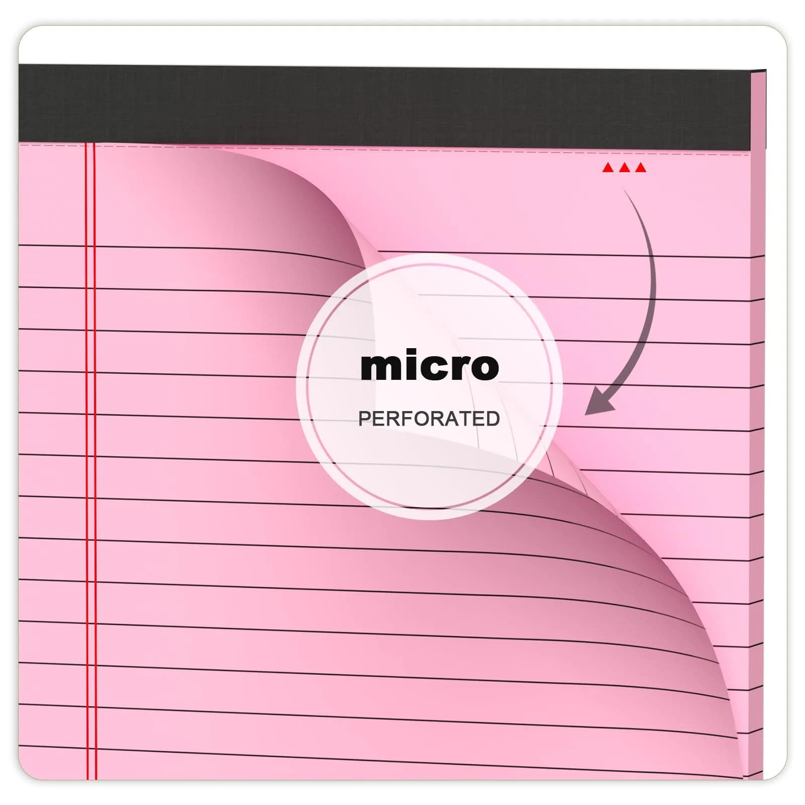 AILZFEI Pink Purple Small Legal Pad 5 x 8 Inch 6 Pack | College Ruled Paper Notepads with Sturdy Back - view 5