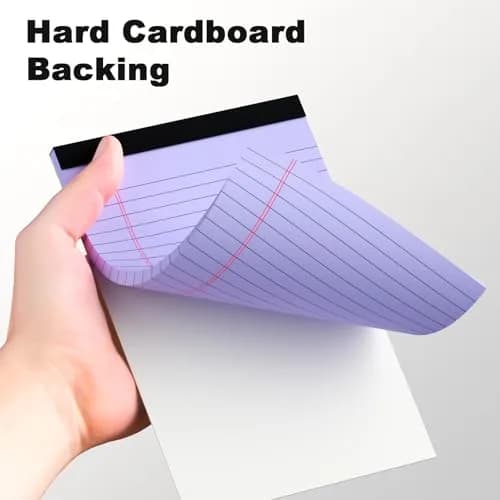 AILZFEI Pink Purple Small Legal Pad 5 x 8 Inch 6 Pack | College Ruled Paper Notepads with Sturdy Back thumbnail 6
