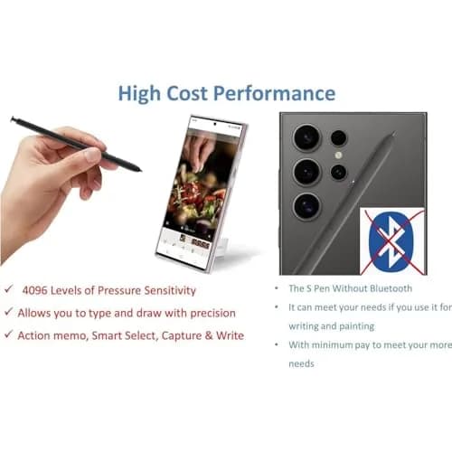 Qenw Galaxy S24 Ultra S Pen Replacement (Without-Bluetooth) Violet*2 | Precise Touch Stylus for Galaxy S24 Ultra 5G thumbnail 2