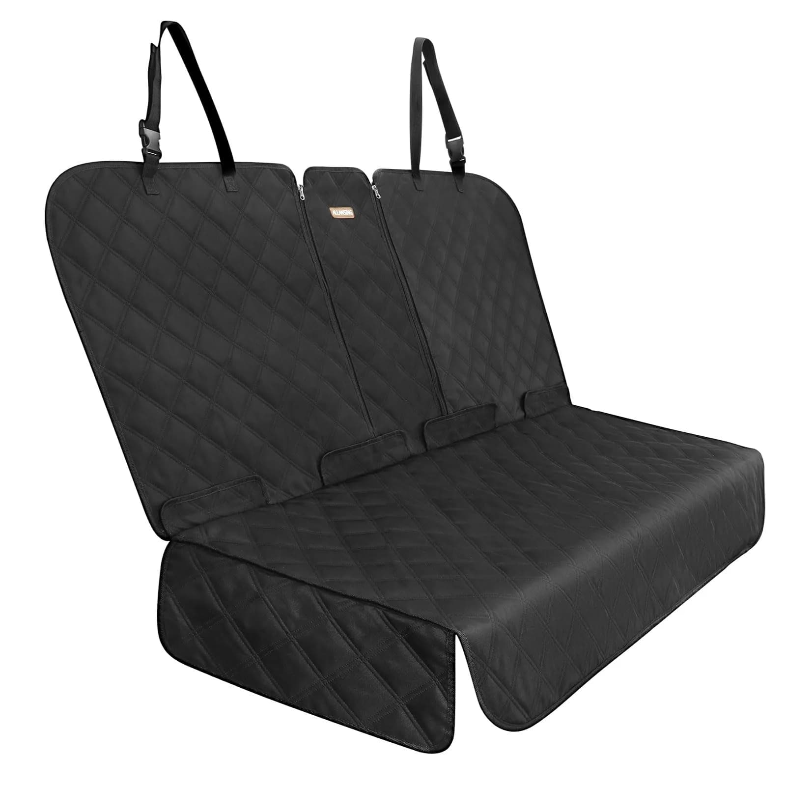 ALLANSING Heavy-Duty 900D Waterproof Back Seat Cover for Large SUVs | 142cm (56") Width, Black — Black