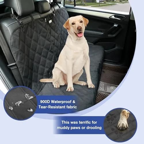 ALLANSING Heavy-Duty 900D Waterproof Back Seat Cover for Large SUVs | 142cm (56") Width, Black thumbnail 2