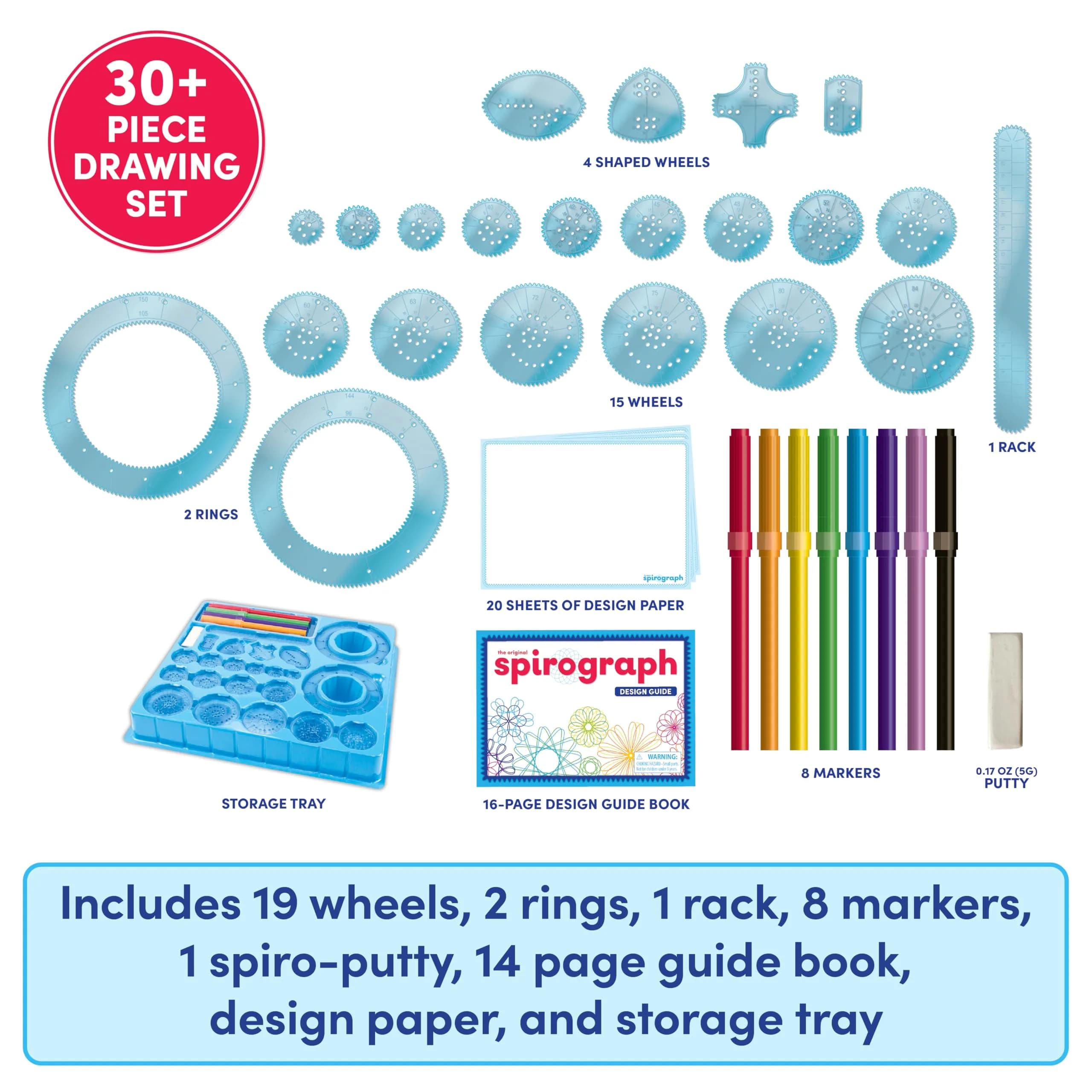 Spirograph Classic Gear Design Kit with Markers & Design Sheets | Ages 8+ - view 2