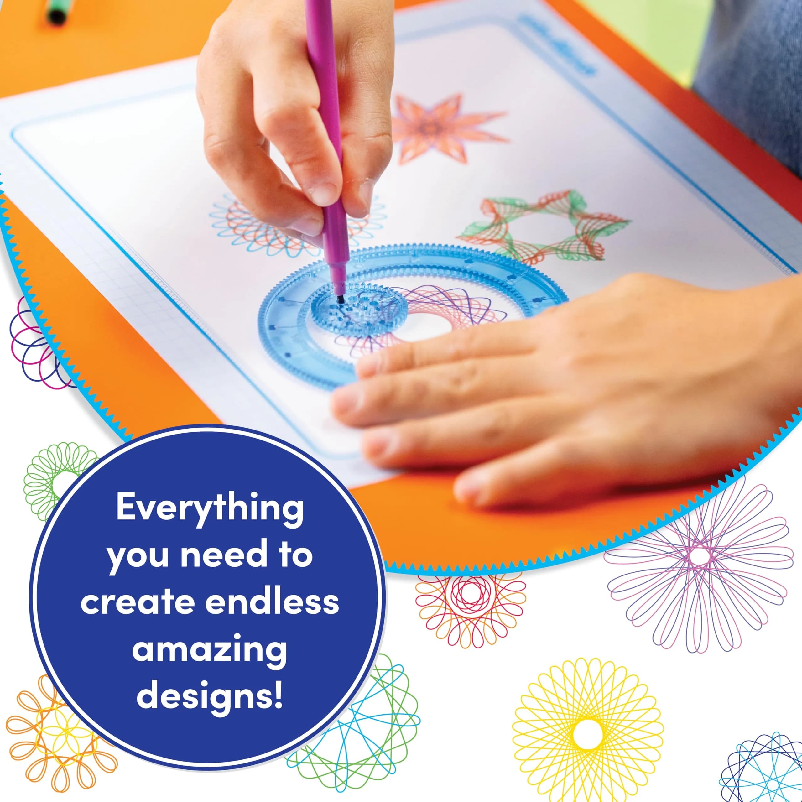 Spirograph Classic Gear Design Kit with Markers & Design Sheets | Ages 8+ - view 3