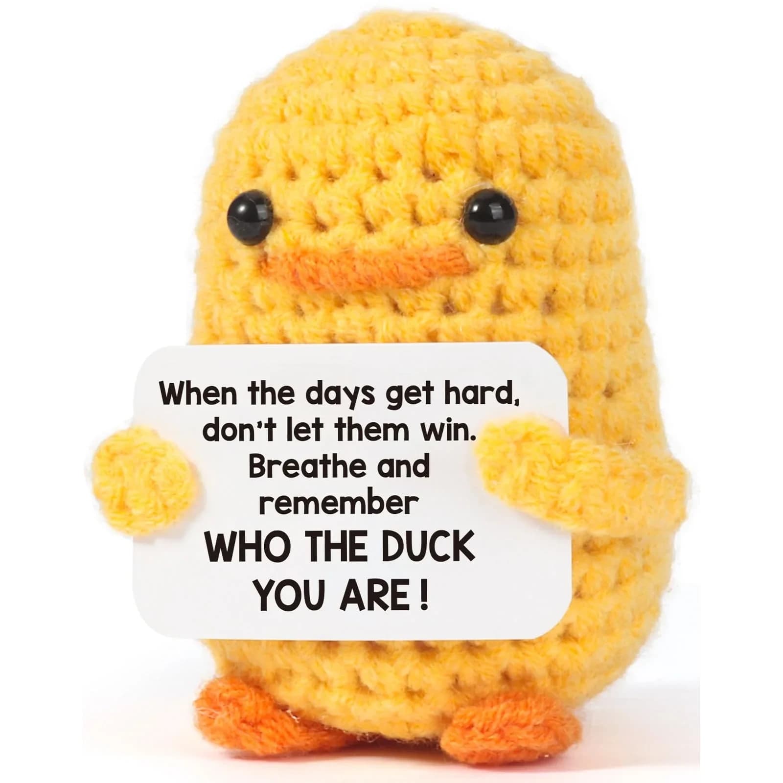 MBL Inspirational Duck Plush Toy 8 cm (3.14 inches) | Cute Desk Decor for Stress Relief