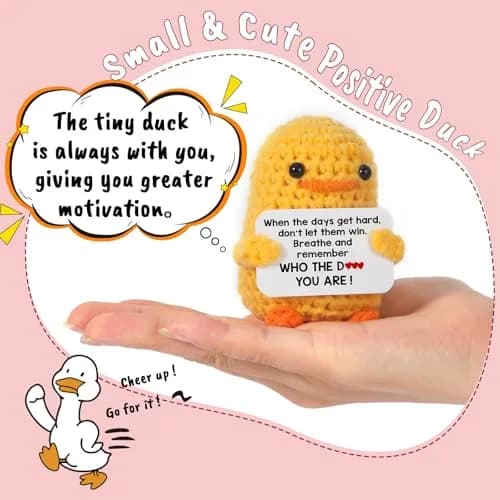 MBL Inspirational Duck Plush Toy 8 cm (3.14 inches) | Cute Desk Decor for Stress Relief thumbnail 2