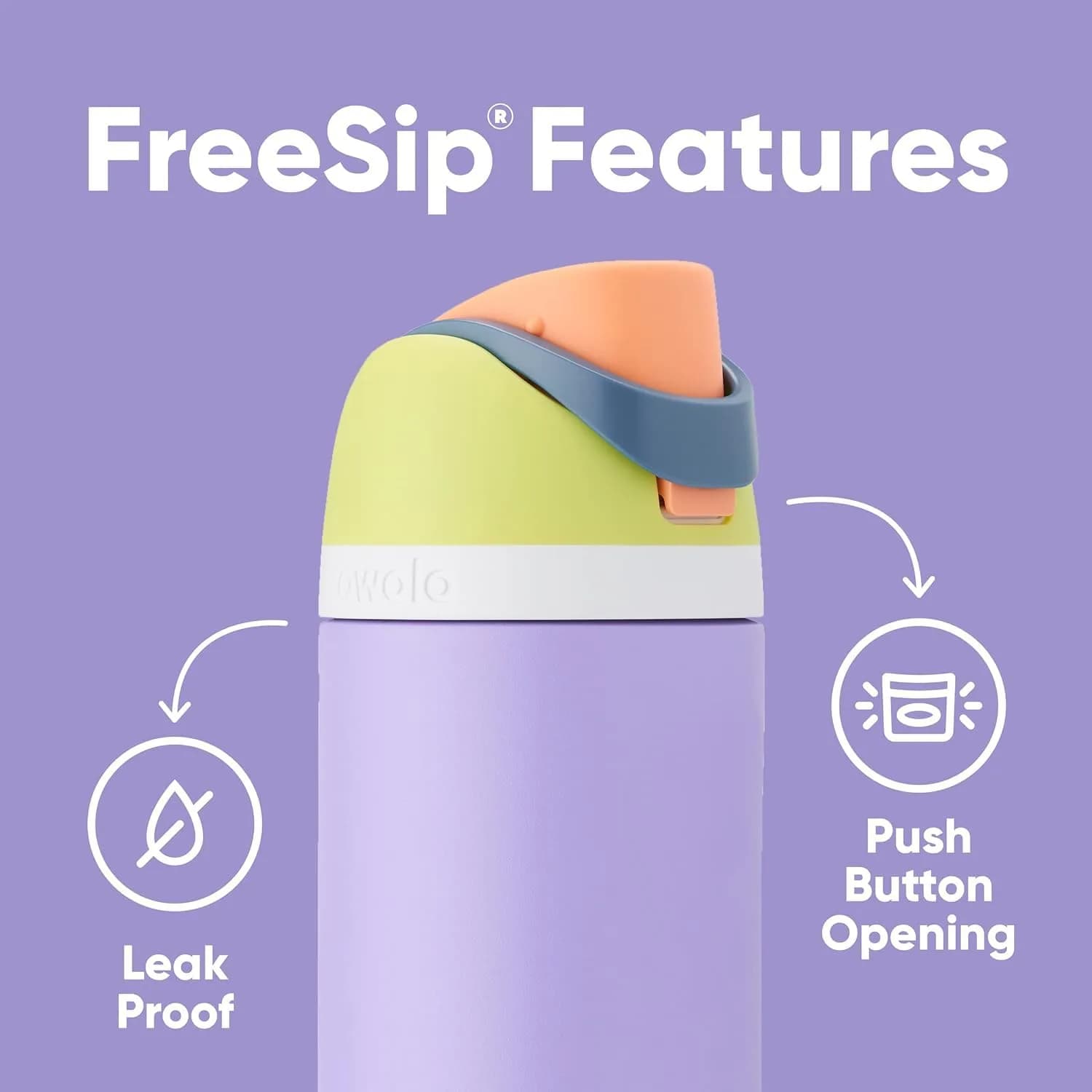 Owala FreeSip Stainless Steel Water Bottle 40 oz Candy Store | Keeps Cold 24 Hrs | Insulated Tumbler with Straw - view 2