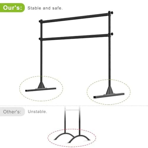 SELEWARE 5 FT Height Adjustable Ballet Barre Steel Freestanding Ballet Bar | Heavy Duty Support & Anti-Slip Design thumbnail 4