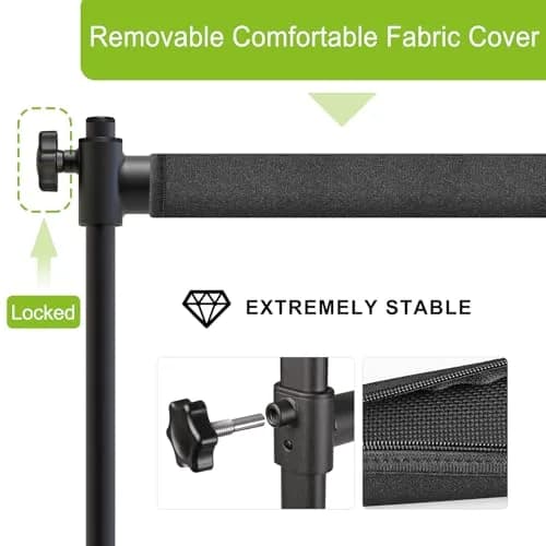 SELEWARE 5 FT Height Adjustable Ballet Barre Steel Freestanding Ballet Bar | Heavy Duty Support & Anti-Slip Design thumbnail 5