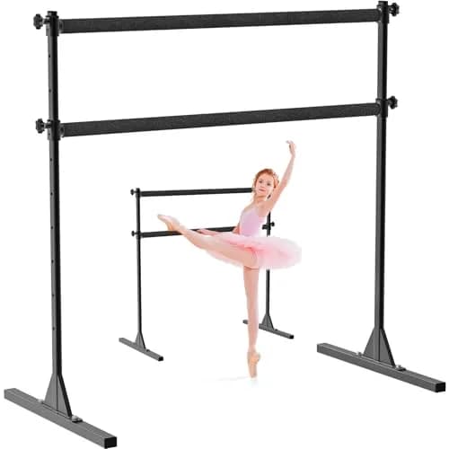 SELEWARE 4 FT Height Adjustable Ballet Barre | Heavy Duty Dance Bar for Kids/Adults, Support Barre Movements Body Stretch Pull-ups, Sturdy Steel Construction Anti-Slip Base thumbnail 1