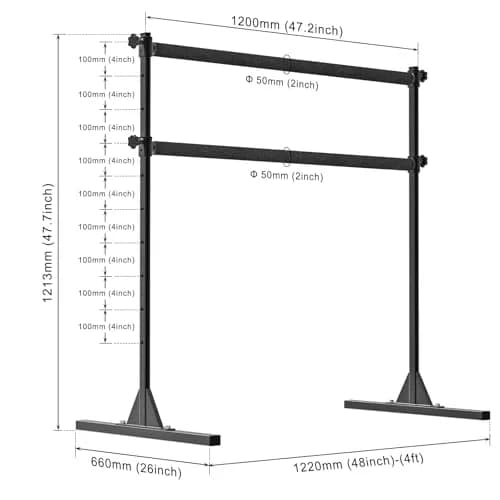 SELEWARE 4 FT Height Adjustable Ballet Barre | Heavy Duty Dance Bar for Kids/Adults, Support Barre Movements Body Stretch Pull-ups, Sturdy Steel Construction Anti-Slip Base thumbnail 6