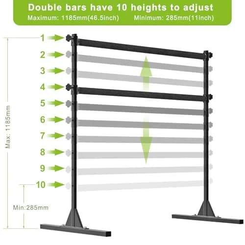 SELEWARE 4 FT Height Adjustable Ballet Barre | Heavy Duty Dance Bar for Kids/Adults, Support Barre Movements Body Stretch Pull-ups, Sturdy Steel Construction Anti-Slip Base thumbnail 2