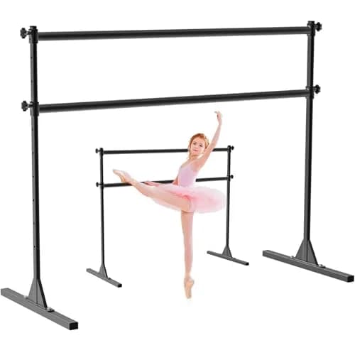SELEWARE Height Adjustable Ballet Barre 5 FT Steel Freestanding Ballet Bar | Heavy Duty Dance Bar for Studio & Home Use thumbnail 1