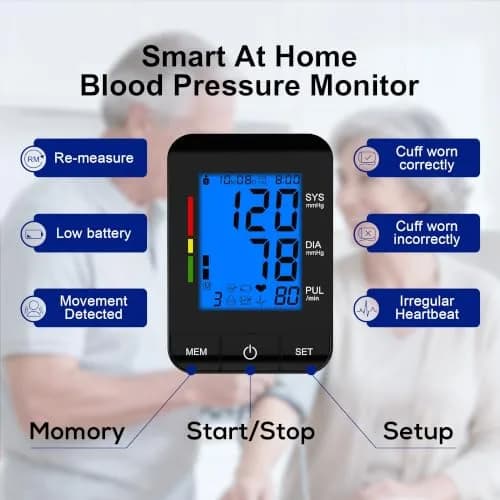 SDUNW Automatic Upper Arm Blood Pressure Monitor with Dual Cuffs | Accurate Home Use thumbnail 5