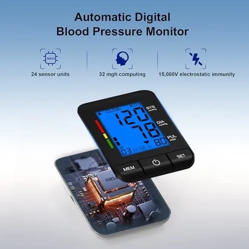 SDUNW Automatic Upper Arm Blood Pressure Monitor with Dual Cuffs | Accurate Home Use thumbnail 2