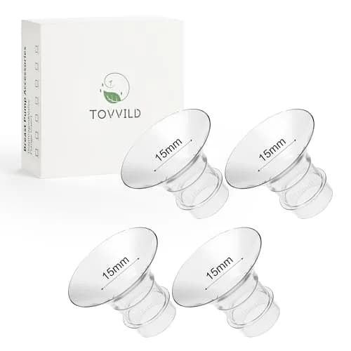 TOVVILD 15mm Flange Inserts for 24mm Flanges, 4 Pack | BPA-Free Silicone for Comfortable Pumping thumbnail 1