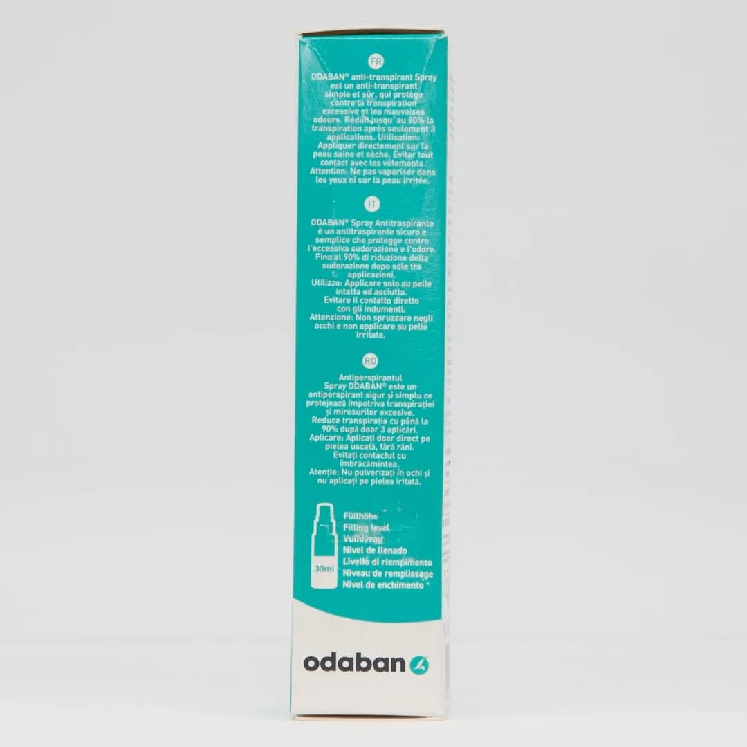 ODABAN Antiperspirant Deodorant for Excessive Sweating, Fragrance-Free Liquid 30ml (1 Fl Oz) | Clinical Strength Protection - view 8