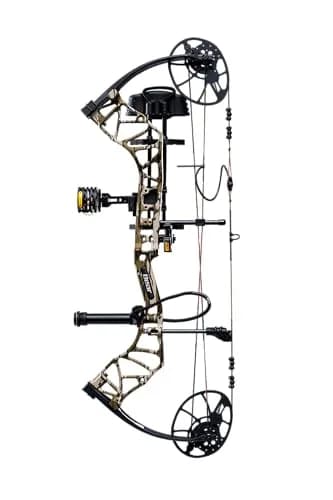 Bear Legit Maxx Ready to Hunt Compound Archery Bow, 70lb. Draw Weight, Left Hand, Mossy Oak Bottomland/Black | Versatile & Customizable thumbnail 1