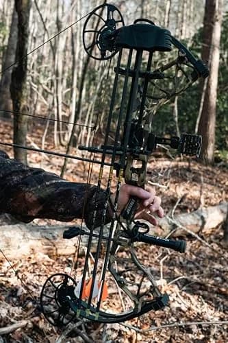 Bear Legit Maxx Ready to Hunt Compound Archery Bow, 70lb. Draw Weight, Left Hand, Mossy Oak Bottomland/Black | Versatile & Customizable thumbnail 6