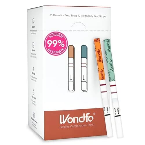 Wondfo Ovulation Pregnancy Test Bundle, 25 LH, 10 HCG Strips | Reliable Fertility Monitoring thumbnail 1