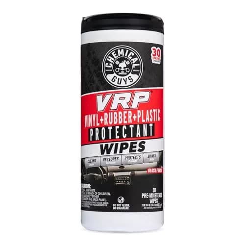 Chemical Guys VRP Vinyl Rubber Plastic Shine Wipes, 30 Count | Deep Restoration & Protection thumbnail 1