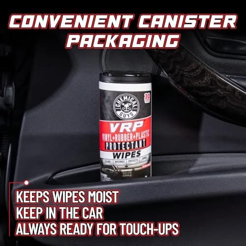 Chemical Guys VRP Vinyl Rubber Plastic Shine Wipes, 30 Count | Deep Restoration & Protection thumbnail 6