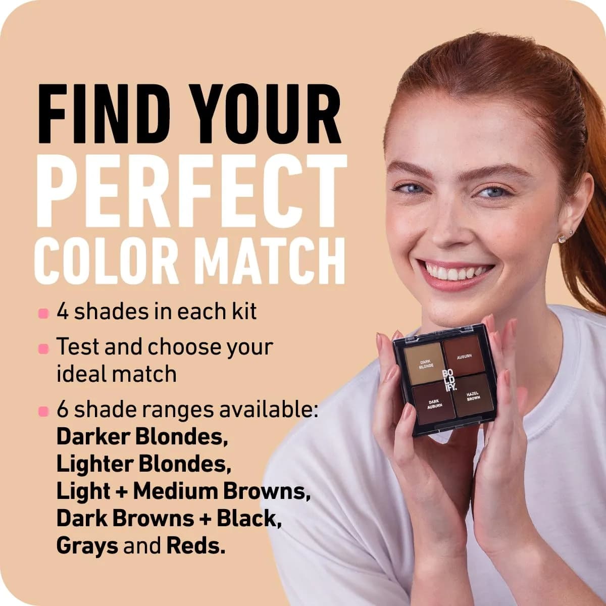 Boldify Hairline Powder Sample Kit for Dark Browns & Black Hair - Instant Gray Coverage & Thinning Hair Concealer - view 2