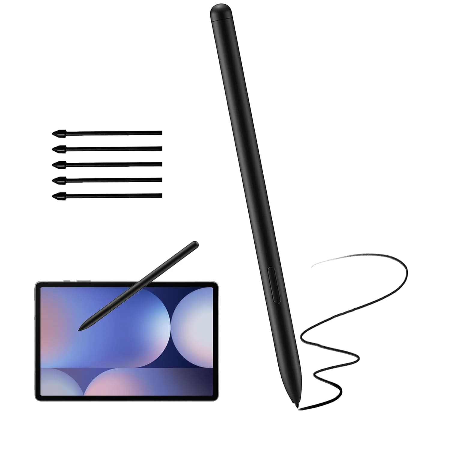 Peixiong Galaxy Tab S10 FE Stylus Pen for Samsung Galaxy Tab S10 FE+ S Pen, Black | 4096 Pressure Sensitivity, Magnetic Design