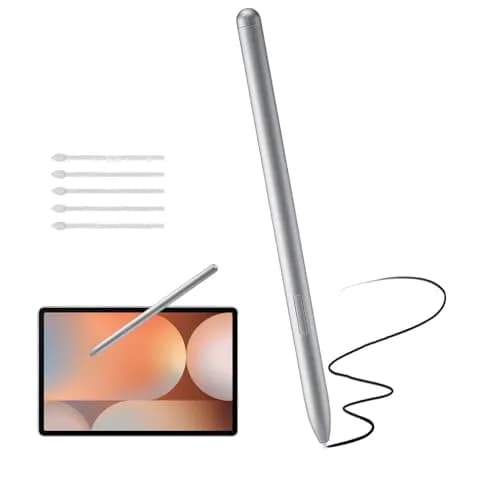 Peixiong Galaxy Tab S10 FE Stylus Pen for Samsung Galaxy Tab S10 FE+ S Pen, Silver | 4096 Pressure Sensitivity, Magnetic Design thumbnail 1