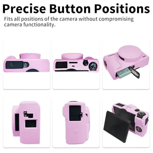 Easy Hood Silicone Camera Case for Canon G7X Mark III (Light Pink) | Protects from Dust & Scratches thumbnail 4