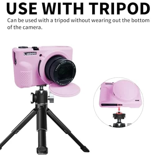 Easy Hood Silicone Camera Case for Canon G7X Mark III (Light Pink) | Protects from Dust & Scratches thumbnail 6