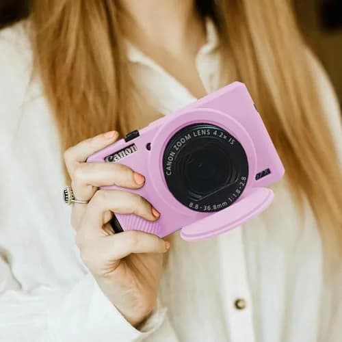 Easy Hood Silicone Camera Case for Canon G7X Mark III (Light Pink) | Protects from Dust & Scratches thumbnail 7