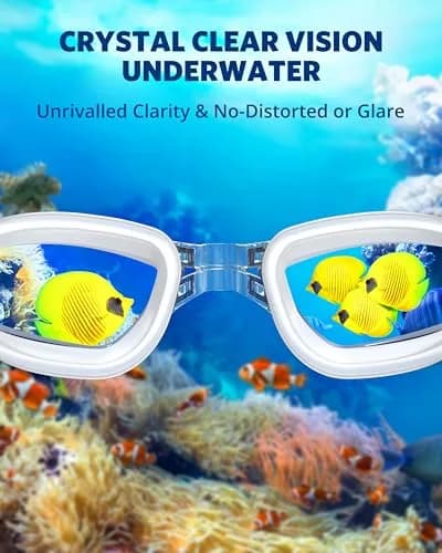 Aegend Swim Goggles, No Leaking Full Protection Adult Youth with Tinted Lens | Panoramic 180° View thumbnail 5