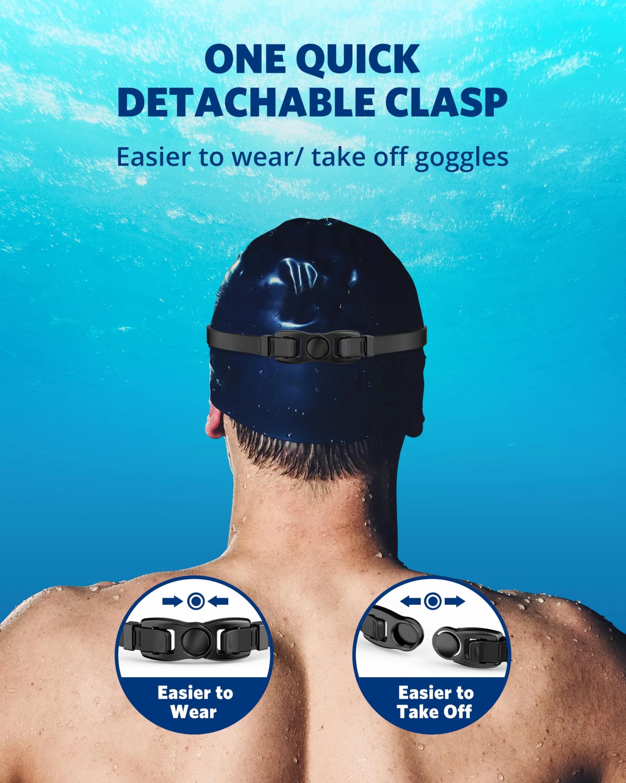 Aegend Mirrored Swim Goggles for Adults & Youth | Anti-Fog, UV Protection, Leakproof - view 6