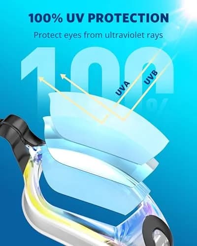 Aegend Mirrored Swim Goggles for Adults & Youth | Anti-Fog, UV Protection, Leakproof thumbnail 2