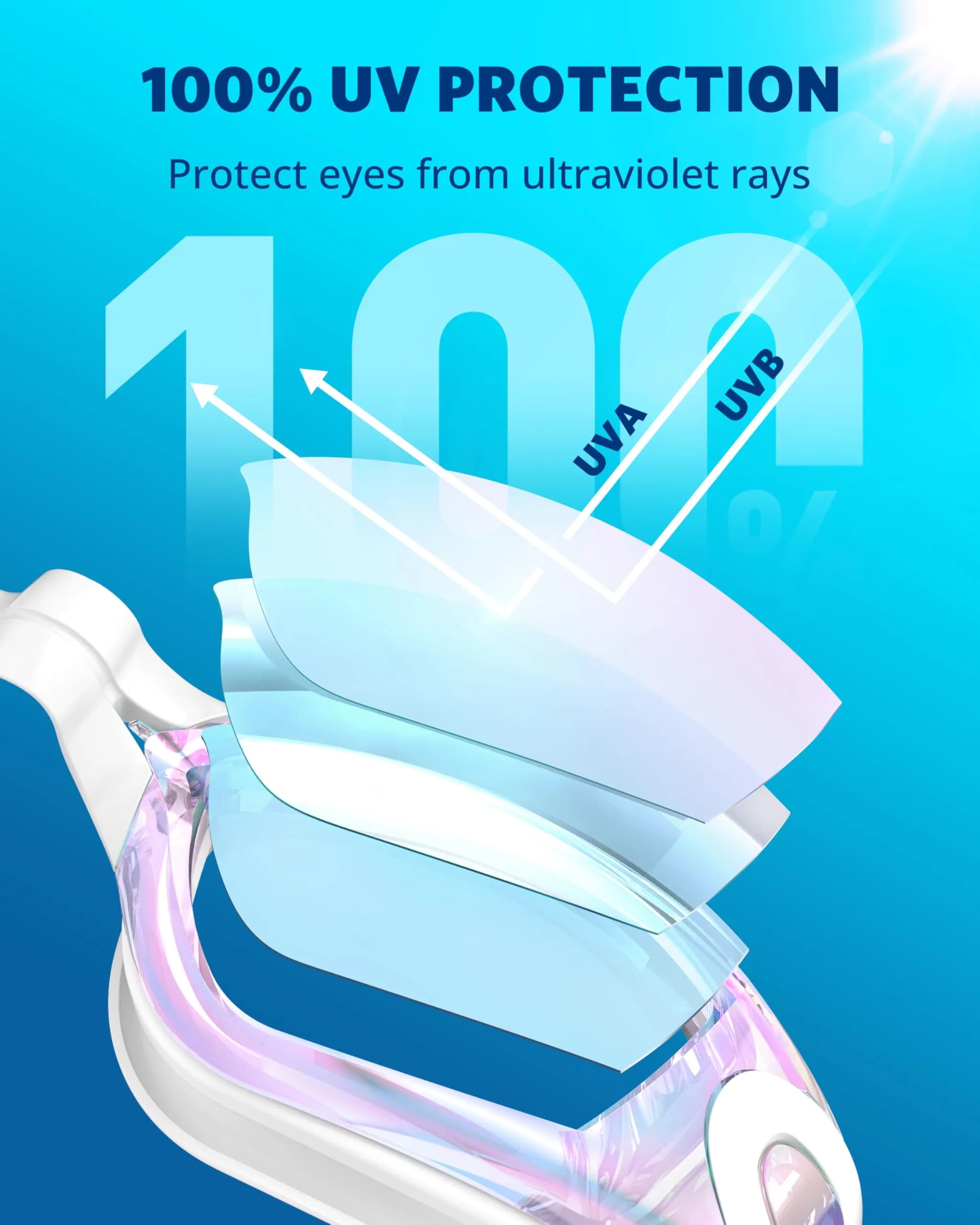 Aegend Swim Goggles No Leaking Full Protection Adult Youth | Anti-Fog UV Protection Tinted Lens - view 2