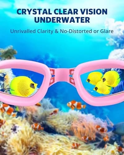 Aegend Swim Goggles for Adults & Youth | Mirrored Anti-Fog, UV Protection, Leakproof Silicone Seal thumbnail 5