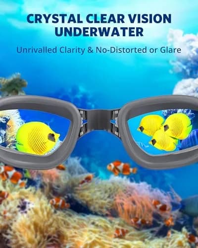 Aegend Mirrored Swim Goggles for Adults & Youth | Anti-Fog, UV Protection, 180° Panoramic View thumbnail 5