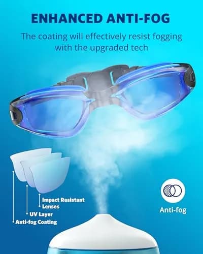 Aegend Swim Goggles No Leaking Full Protection Adult Youth with Mirrored Lenses thumbnail 3