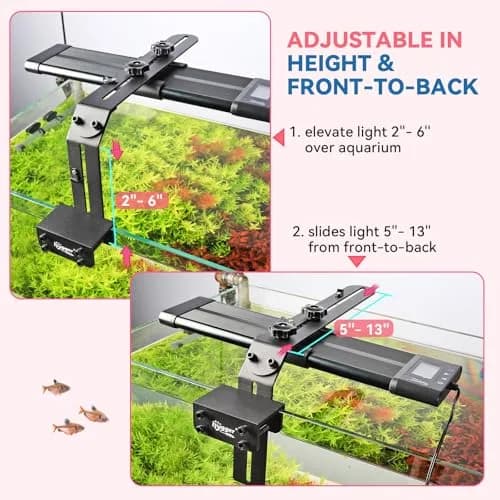 hygger Aquarium Light Riser Fits 957 978 999 918 | Adjustable Aluminum Mounting Bracket for Fish Tanks thumbnail 4